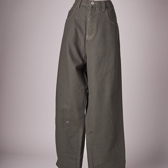 1990s Deadstock Green Baggy Split Skateboarding Pants